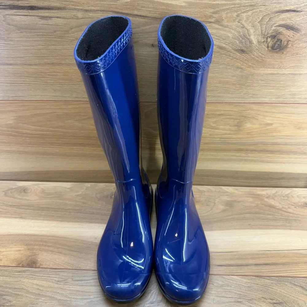 UGG Shaye Rain Boots Womens 6 Royal Blue Waterproof Rall Rubber Mid Calf